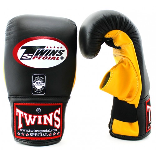 Тренировочные снарядные перчатки Twins Special (TBGLA-1H yellow/black)